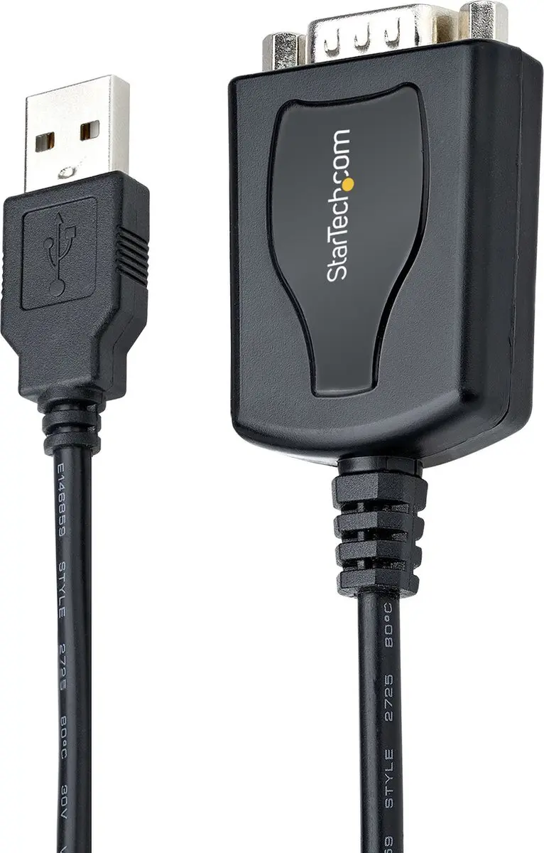 Startech 1P3FPC-USB-SERIAL USB Seriële Adapter RS-232 - Zwart