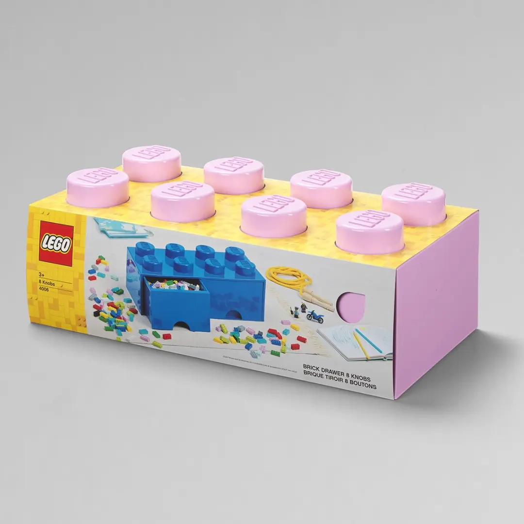 LEGO Brick 8 Opberglade - Roze - afbeelding 6 van 6