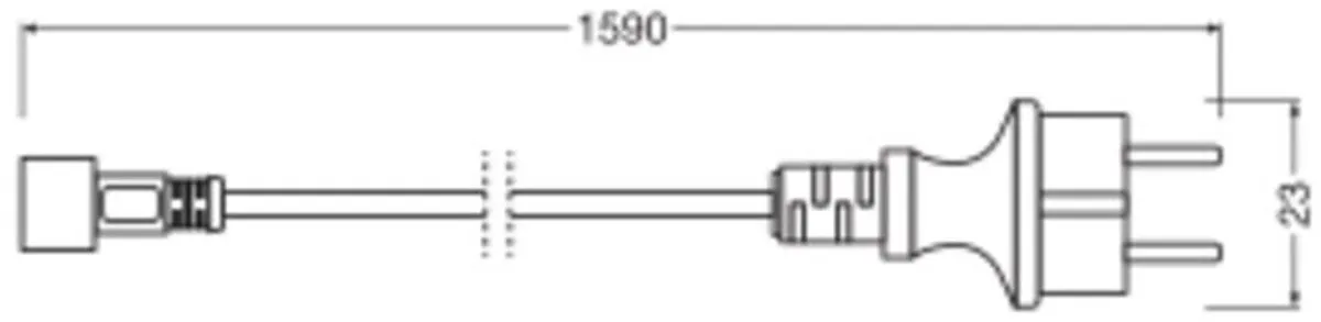 LEDVANCE Stekker voor LED-strip 230V - Wit/Grijs/Zwart