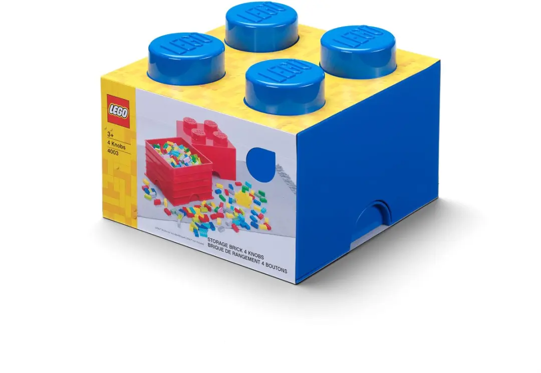 LEGO Brick 4 Opbergbox - 6L - Blauw