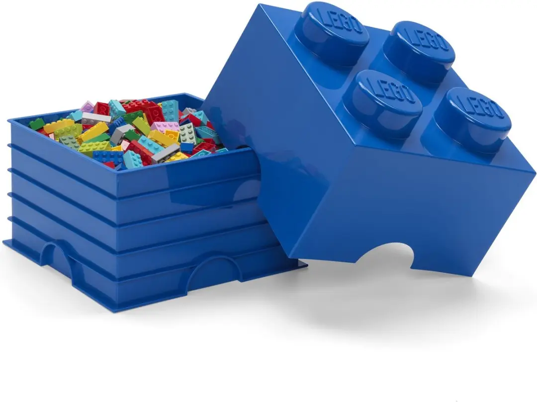 LEGO Brick 4 Opbergbox - 6L - Blauw