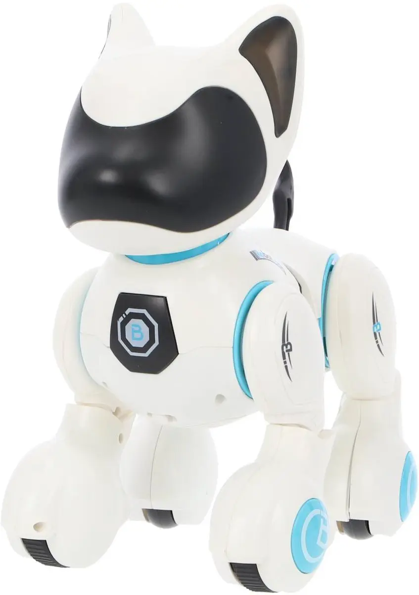 Robot Hond Licht & Geluid - 3x AA Batterijen Wit