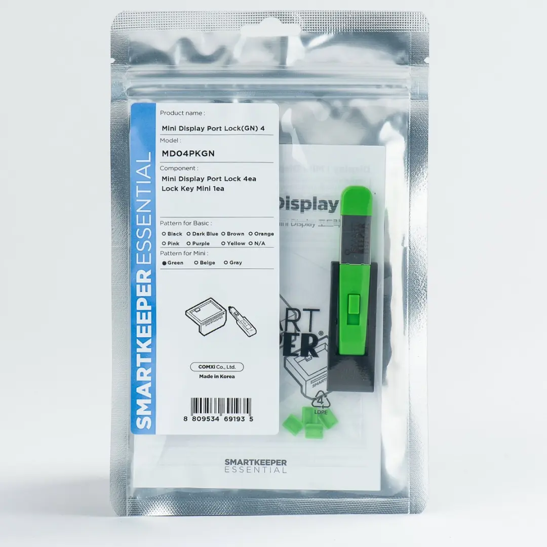 SmartKeeper Essential Mini DisplayPort Lock MD04PKGN - 5 Stuks - Groen