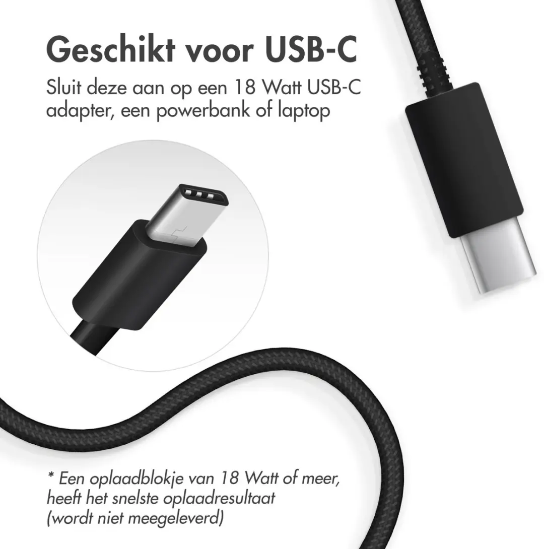 Accezz SH00074080 Draadloze Oplader - MagSafe 15W - USB-C Kabel - Zwart
