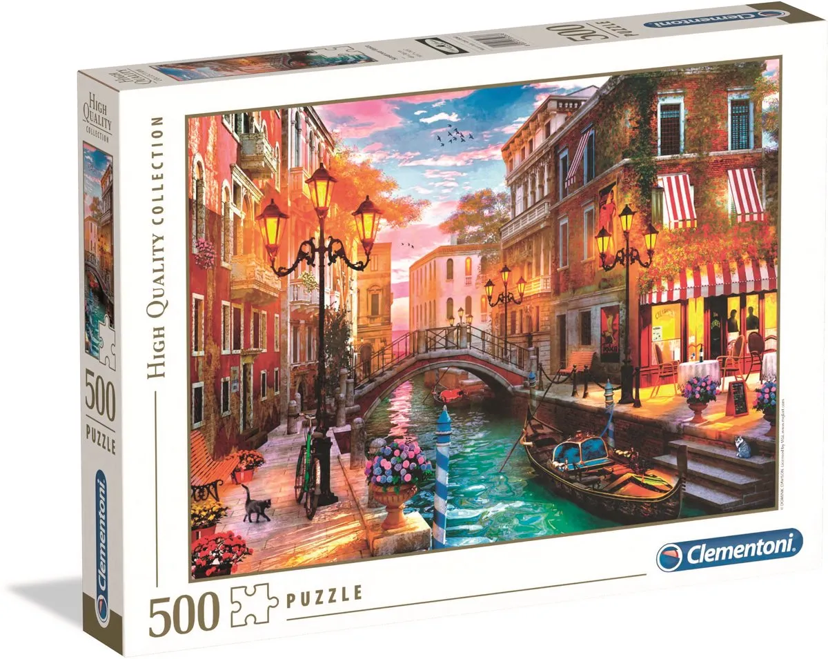 Clementoni Zonsondergang Venetië Puzzel 500 Stuks - Multicolor - afbeelding 2 van 3