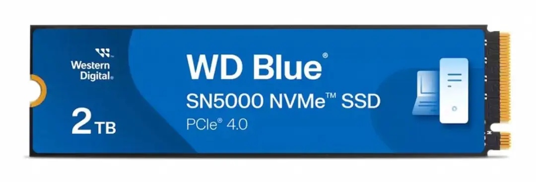 SanDisk WD Blue SN5000 WDS200T4B0E SSD M.2 2280 - 2TB - Blauw/Zwart