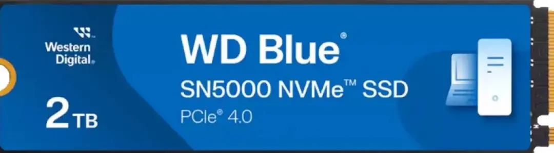 SanDisk WD Blue SN5000 WDS200T4B0E SSD M.2 2280 - 2TB - Blauw/Zwart