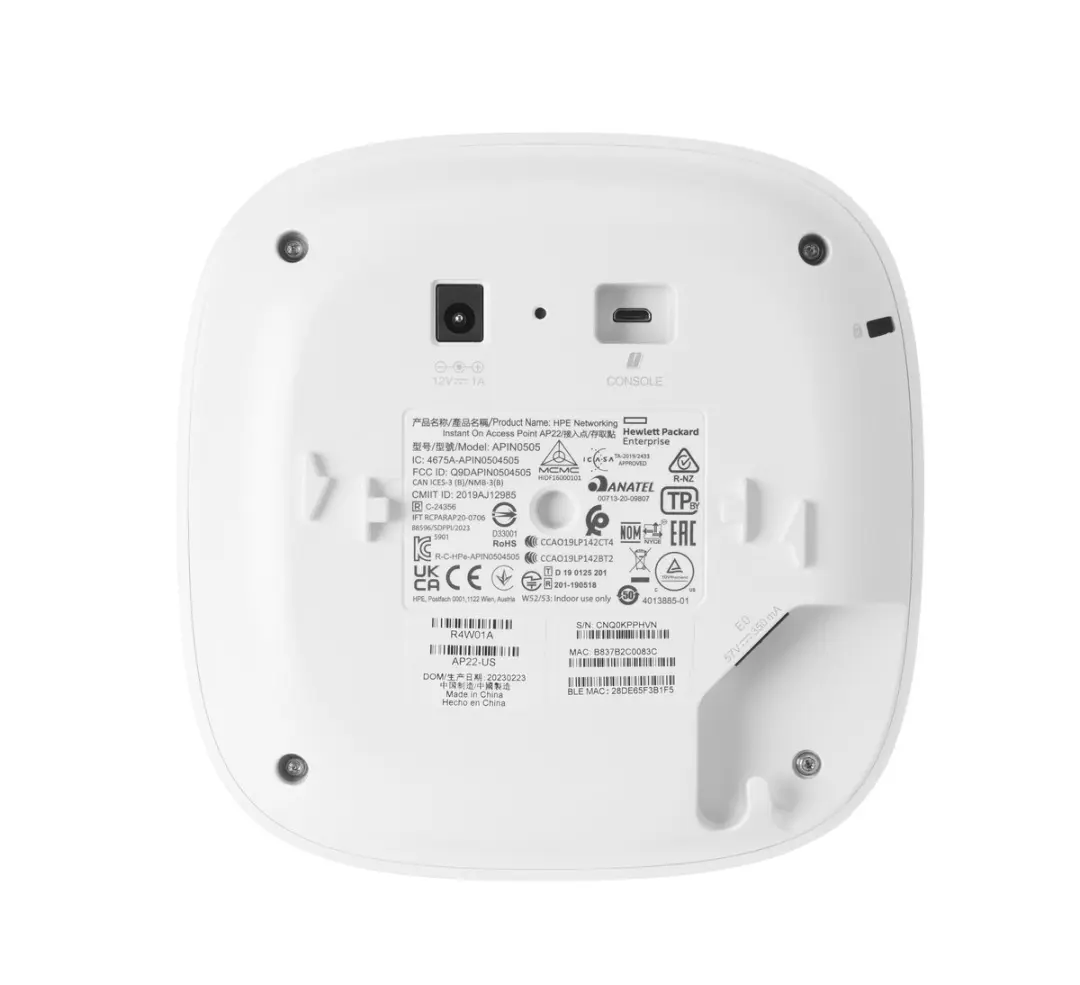 HPE Aruba AP22 RW Accesspoint - Wit
