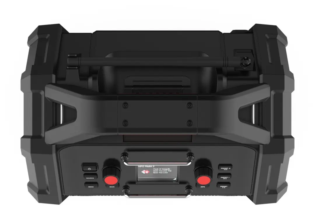 PerfectPro Rocktagon OCT-18V Bouwradio - 30W - DAB+/FM/Bluetooth - Zwart