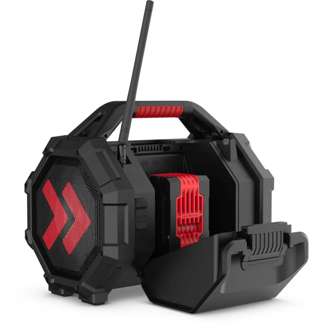 PerfectPro Rocktagon OCT-18V Bouwradio - 30W - DAB+/FM/Bluetooth - Zwart