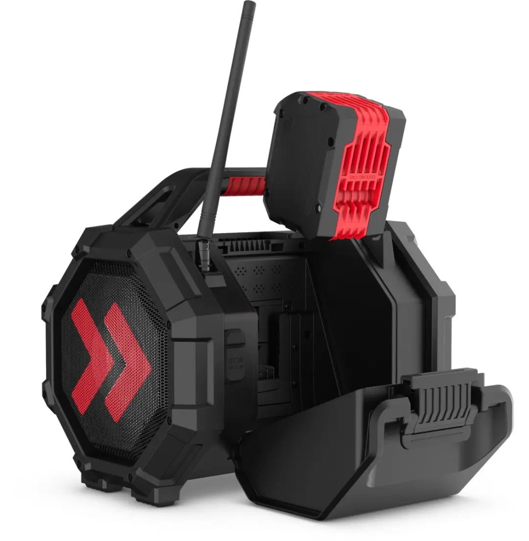 PerfectPro Rocktagon OCT-18V Bouwradio - 30W - DAB+/FM/Bluetooth - Zwart