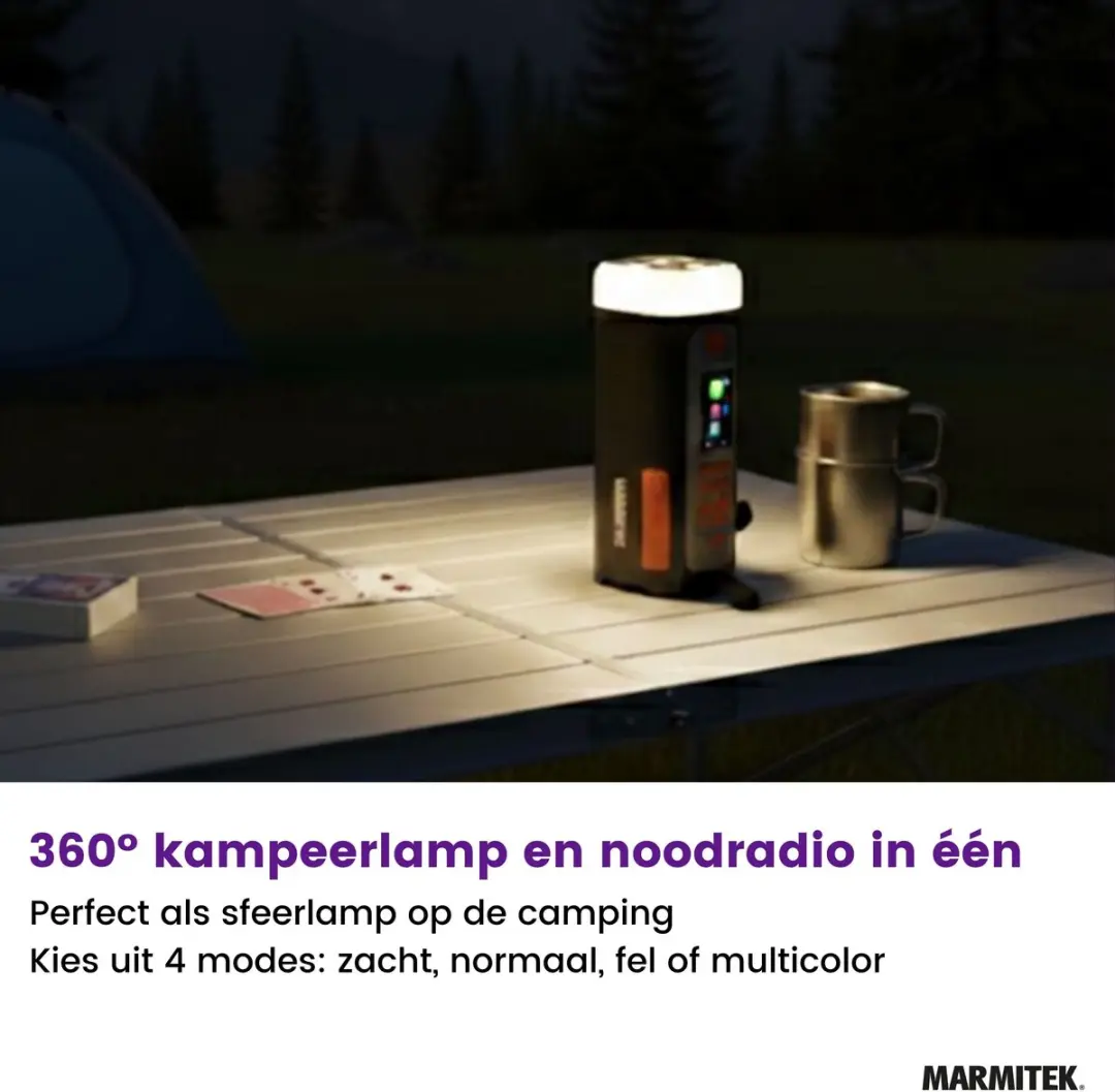 Marmitek RESQ 200 Noodradio - DAB+ Powerbank 4500mAh - Waterbestendig