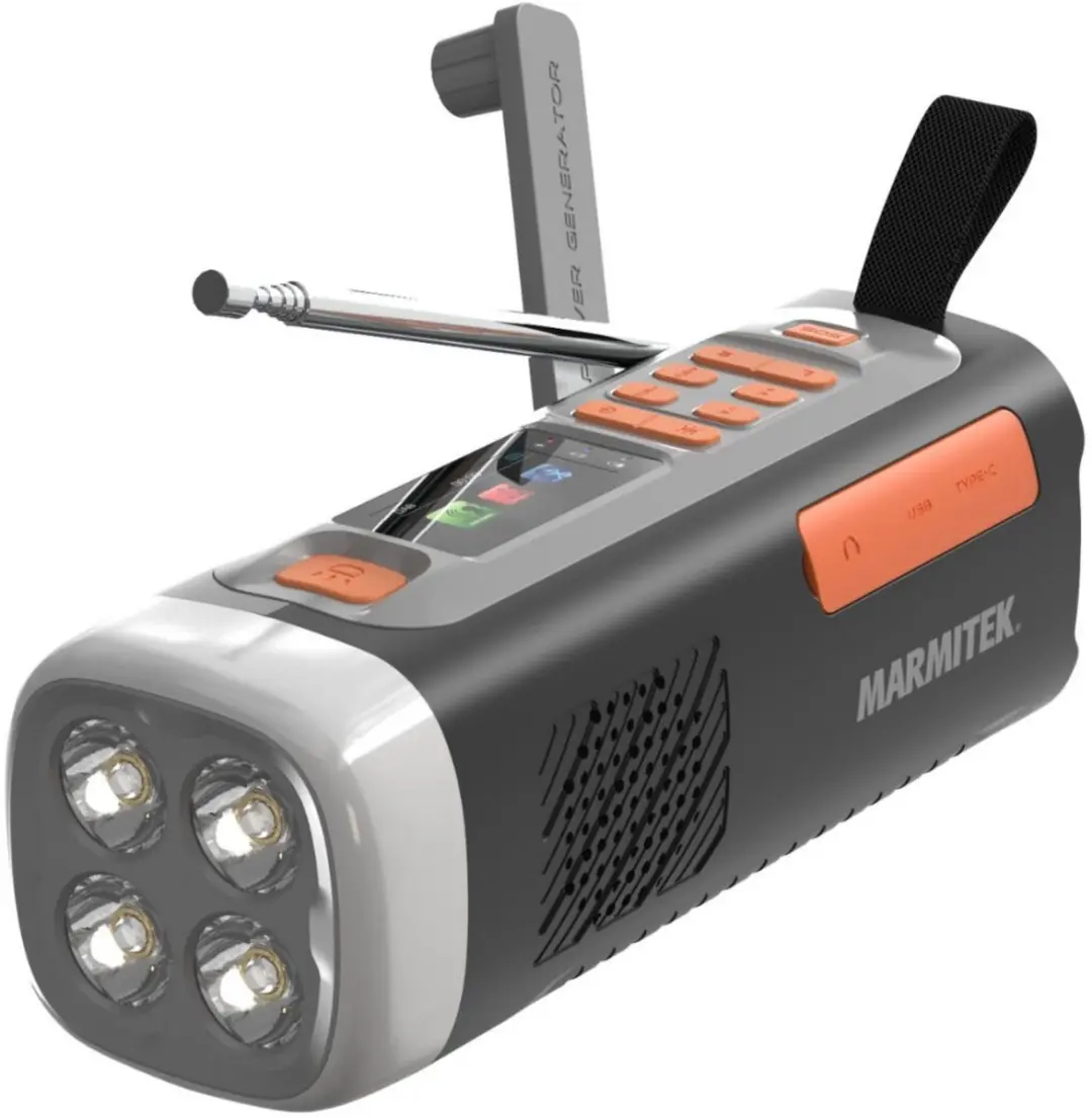 Marmitek RESQ 200 Noodradio - DAB+ Powerbank 4500mAh - Waterbestendig