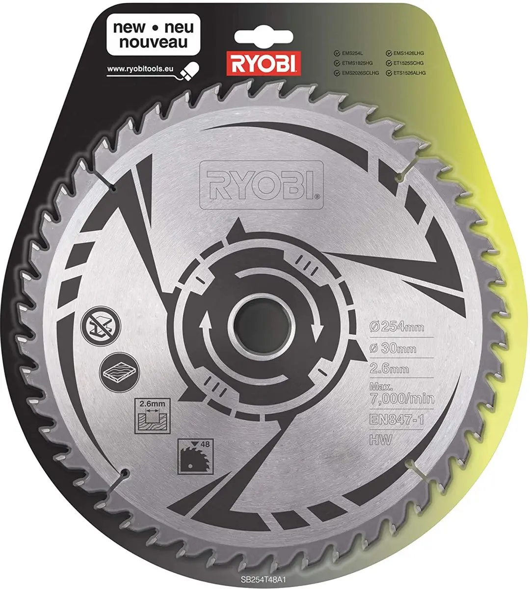 Ryobi SB254T48A1 Snijschijf Ø 254mm