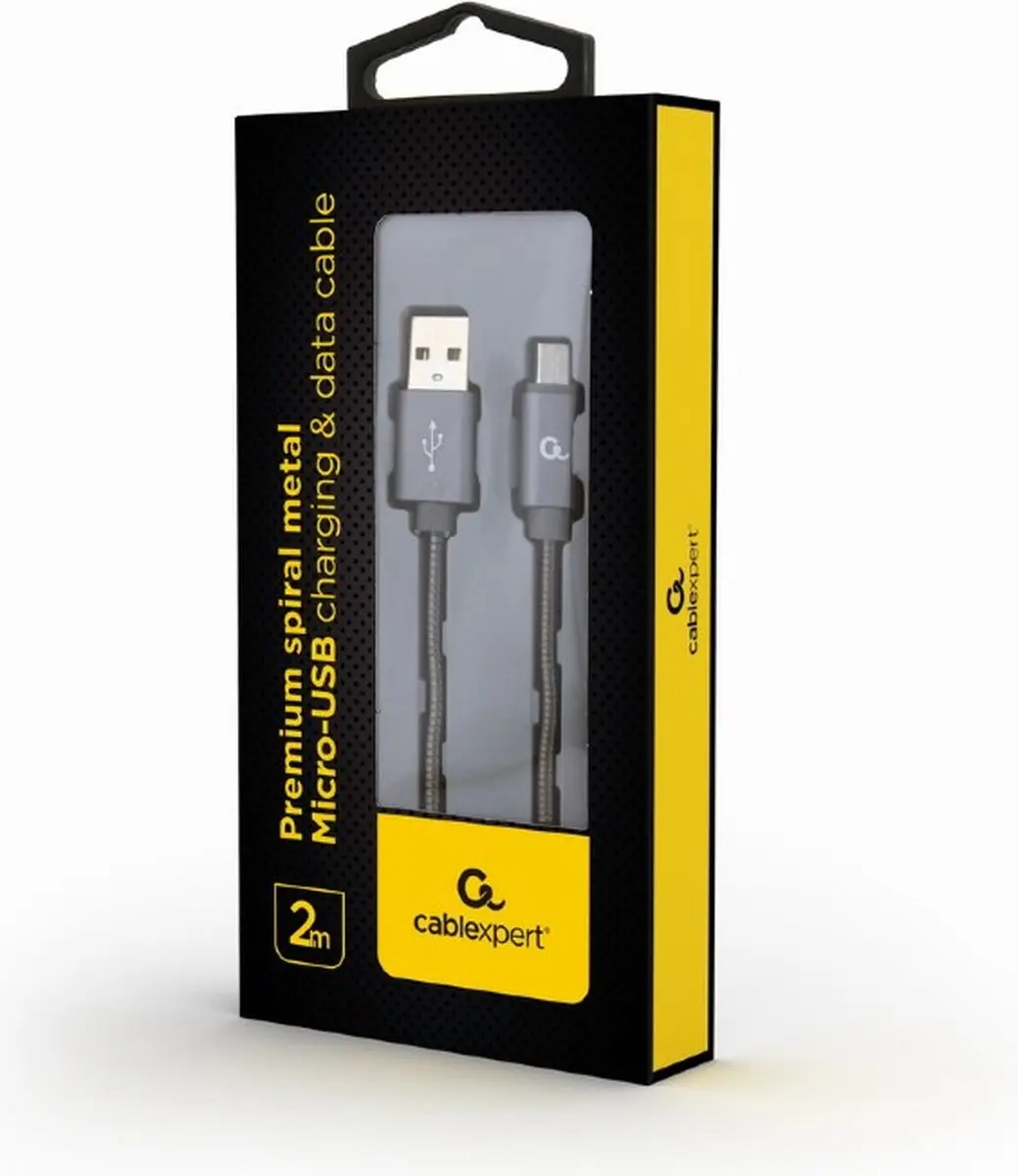 Cablexpert Premium micro-USB Kabel 2m - Metallic Grijs