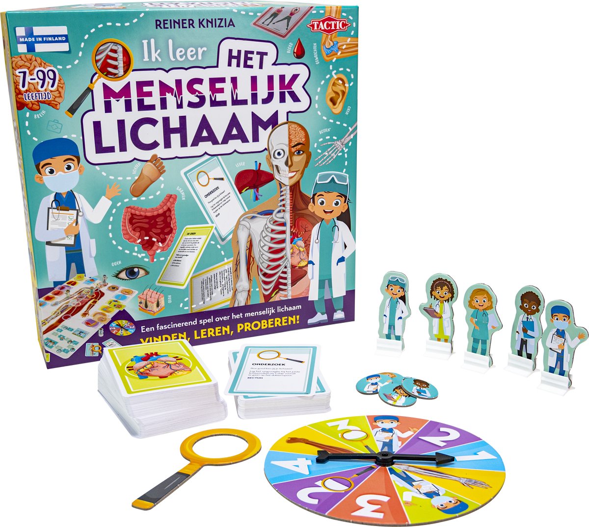 Tactic Ik Leer: Het Menselijk Lichaam – Bordspel – Educatief - Ontdek het Menselijk Lichaam en Leer over Anatomie – 2 tot 5 Spelers – Vanaf 7 Jaar