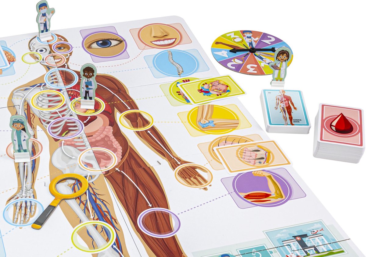 Tactic Ik Leer: Het Menselijk Lichaam – Bordspel – Educatief - Ontdek het Menselijk Lichaam en Leer over Anatomie – 2 tot 5 Spelers – Vanaf 7 Jaar