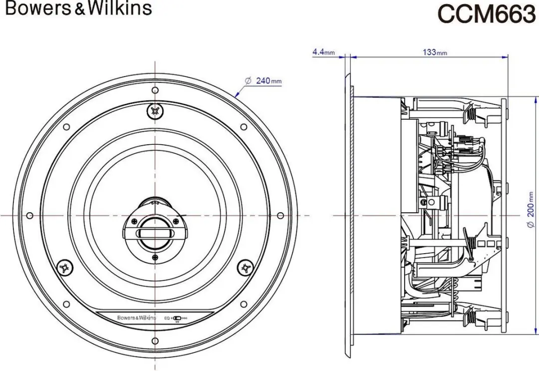 Bowers & Wilkins CCM663 Inbouwluidspreker - Wit - afbeelding 2 van 3