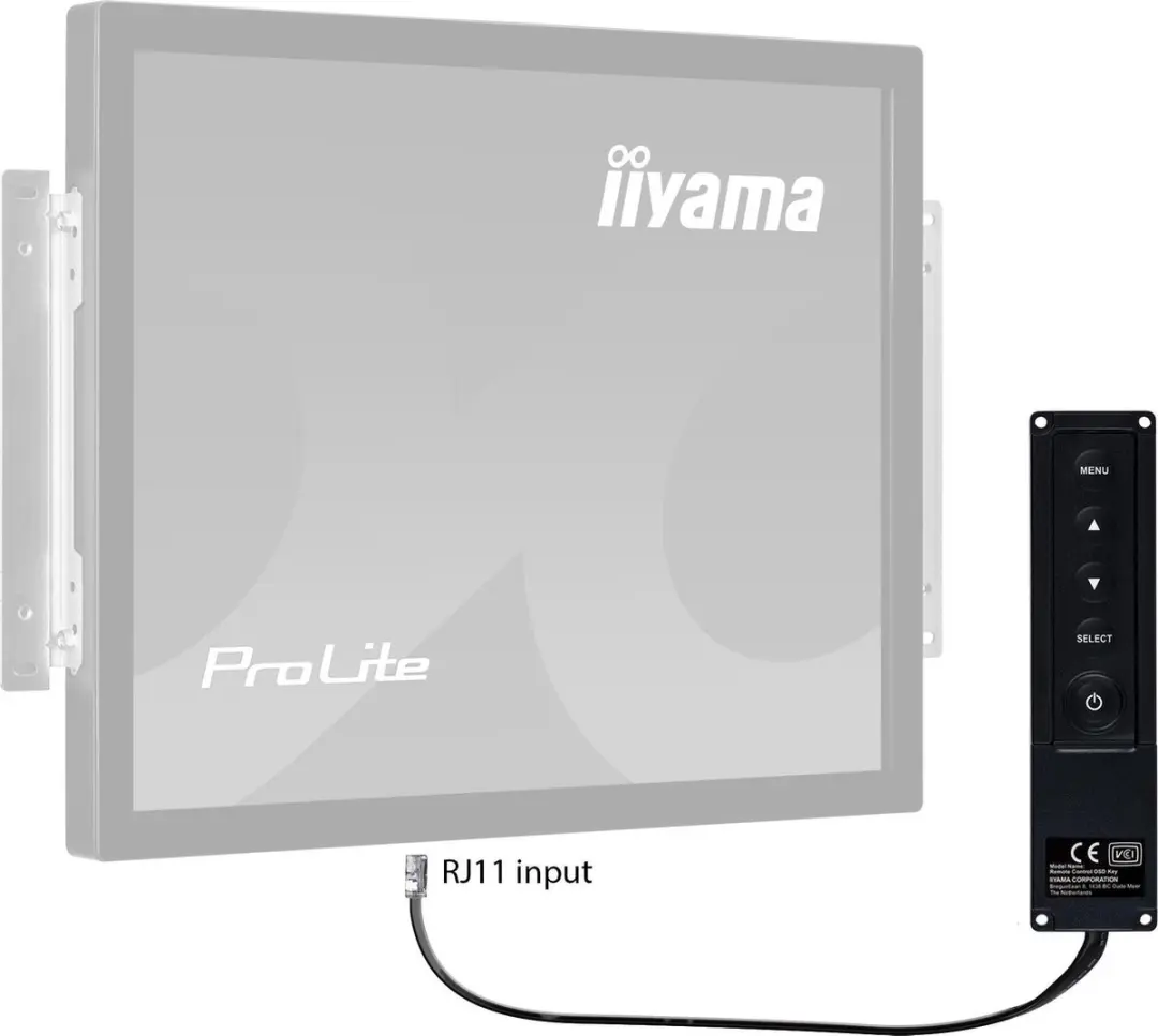 iiyama RC TOUCHV01 Afstandsbediening - Zwart