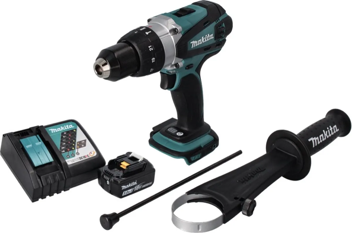 Makita DHP458RT1 Klopboormachine 18V - 91Nm - 2 snelheden - 5Ah - afbeelding 4 van 5