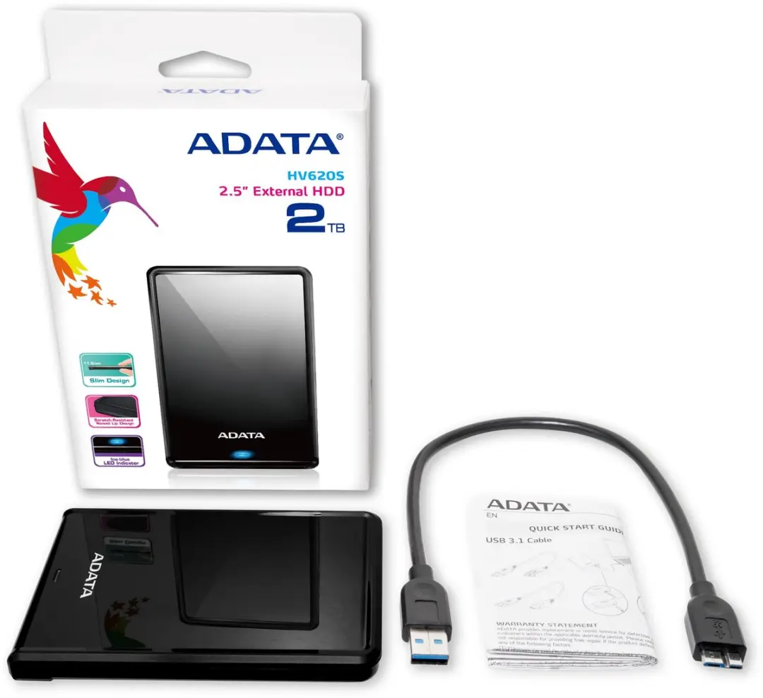ADATA AHV620S Externe Harde Schijf 4TB - USB 3.1 - Zwart
