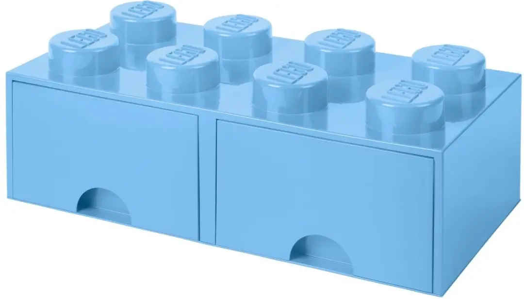 LEGO Brick 8 Opbergbox Blauw - 2 Lades