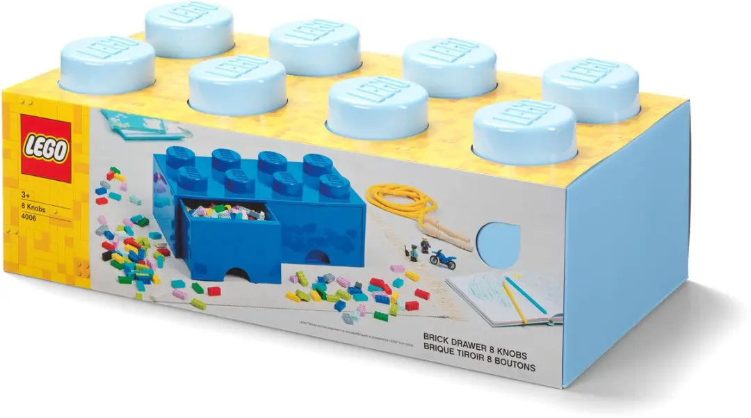 LEGO Brick 8 Opbergbox Blauw - 2 Lades