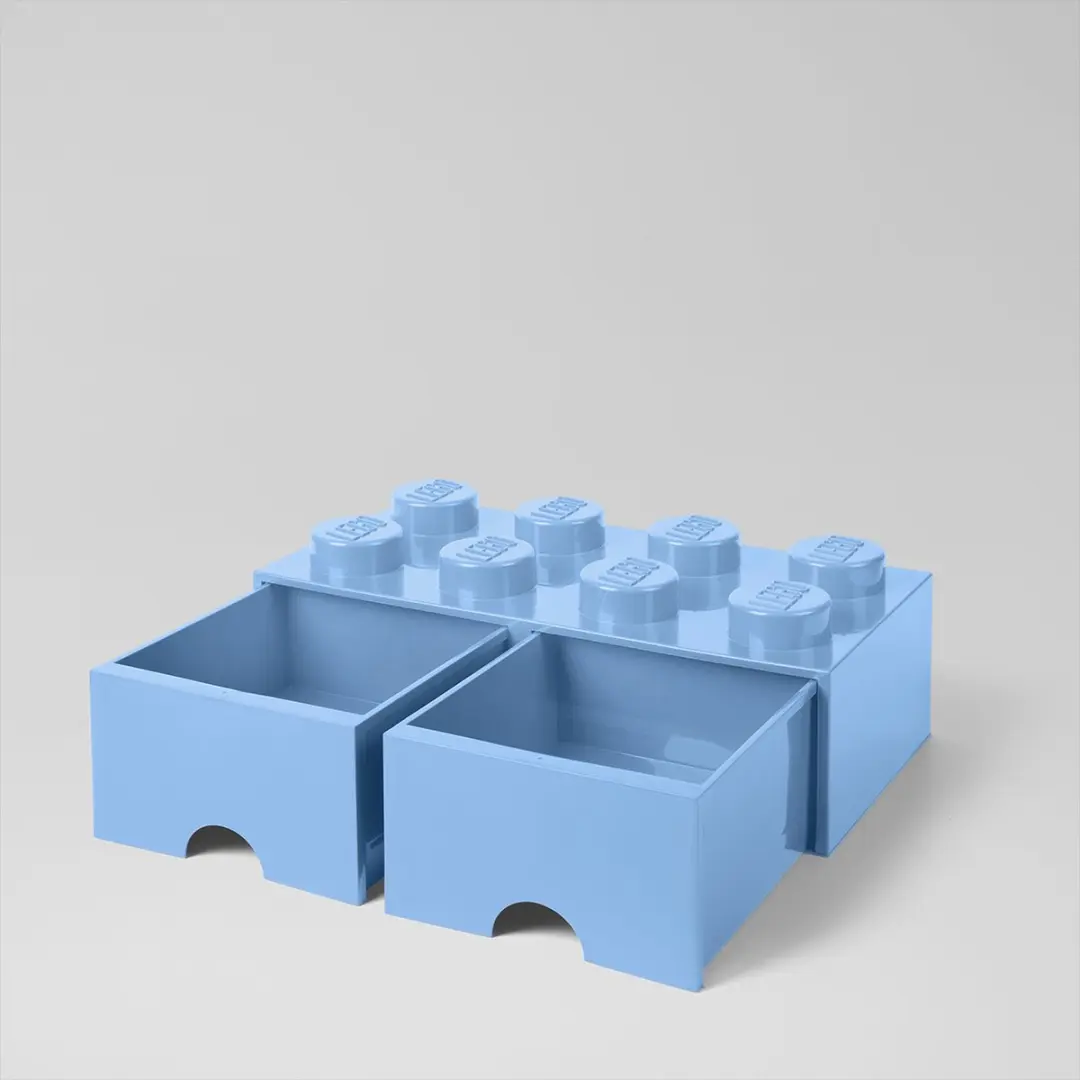 LEGO Brick 8 Opbergbox Blauw - 2 Lades