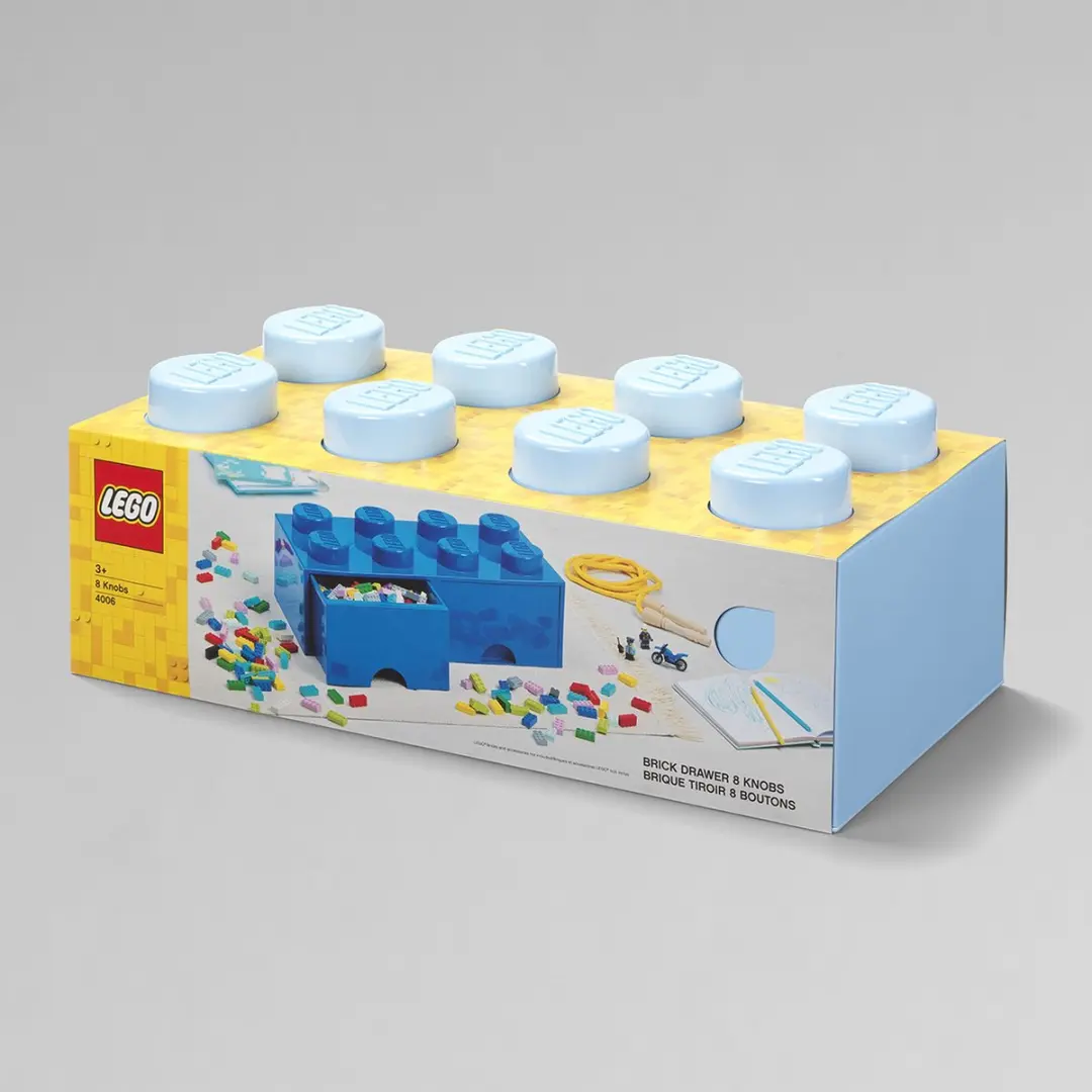 LEGO Brick 8 Opbergbox Blauw - 2 Lades - afbeelding 6 van 6