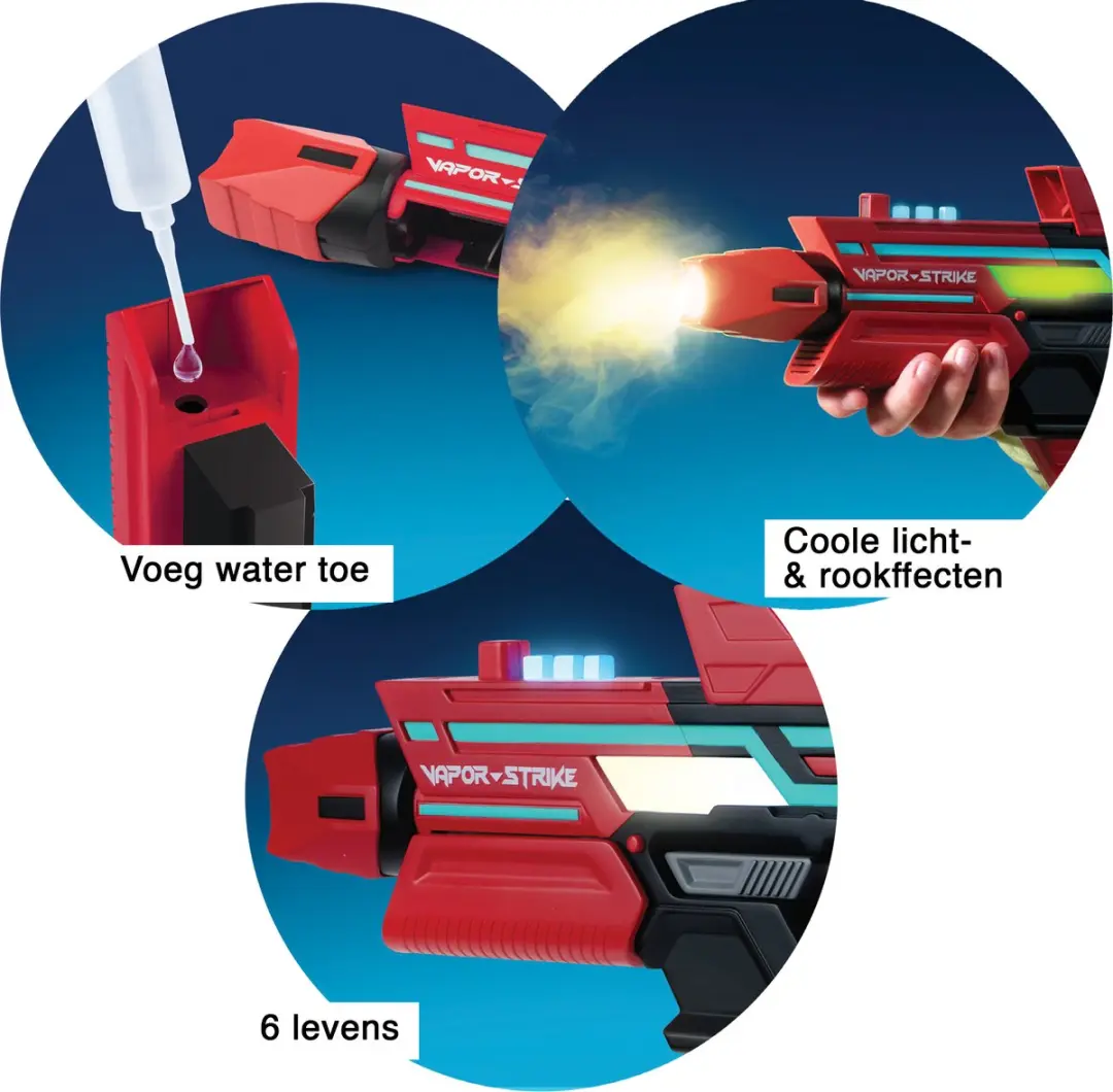 Vapor Strike Hyperburst Blasters WW1118 Battle Lasergame Duoset - Rood/Blauw