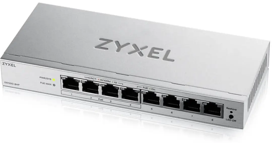 Zyxel GS1200-8HPV3 Managed Switch