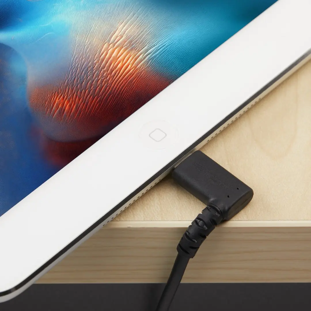 Startech 2m Haakse USB naar Lightning Kabel - Zwart