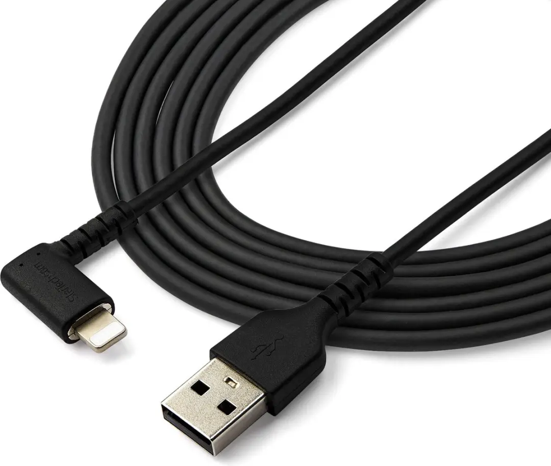 Startech 2m Haakse USB naar Lightning Kabel - Zwart - afbeelding 6 van 6