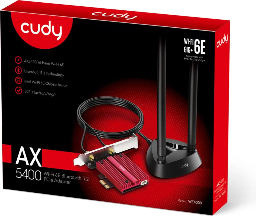 Cudy AX5400 Wi-Fi 6E PCIe Adapter WE4000 - Intel AX210 - afbeelding 6 van 6