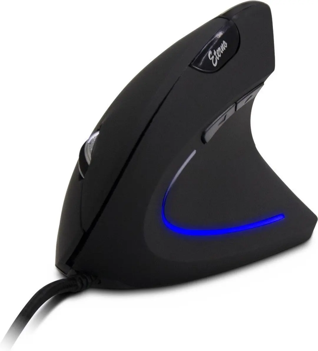 Intertech KM-206WR Muis - 2400 DPI - Rechtshandig - Zwart/Blauw