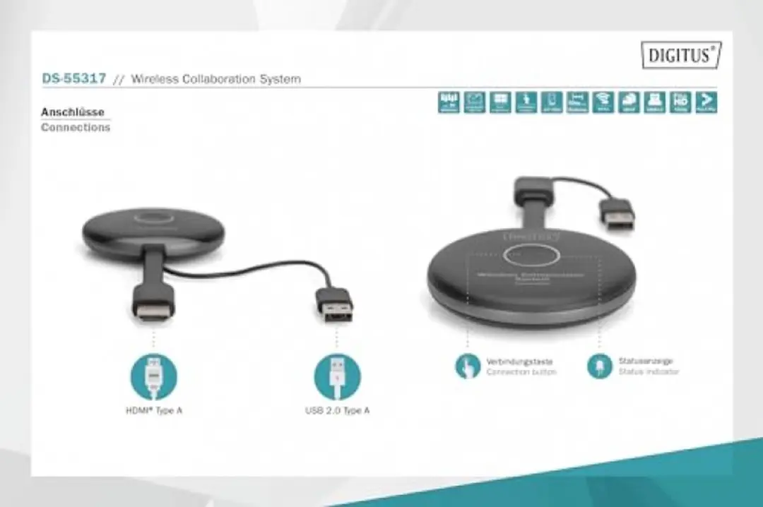 Click/Present Collaboration System DS-55317 HDMI - Zwart - afbeelding 6 van 6