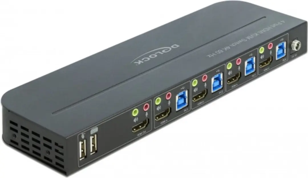 Delock HDMI KVM-switch 4K 60Hz 11483 - Zwart