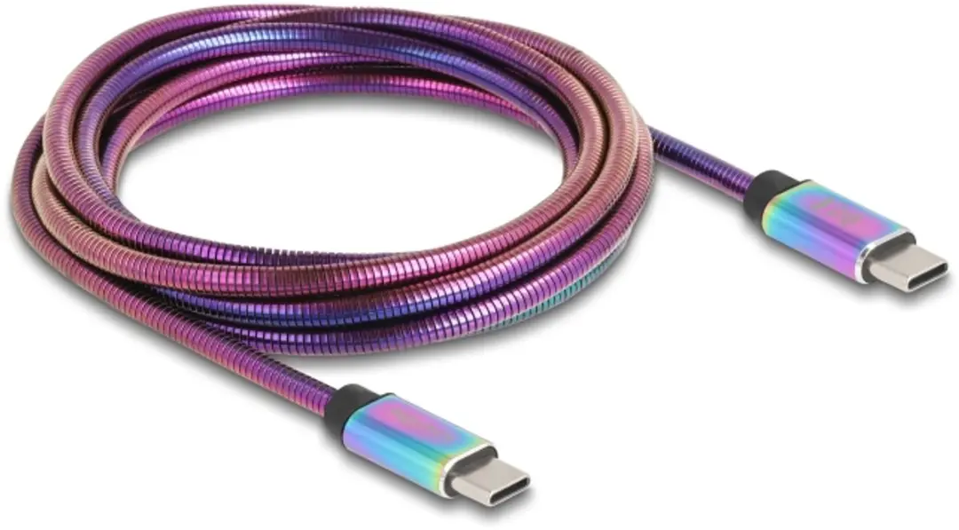 Delock USB Type-C Kabel M-M Meerkleurig - 60W PD 3.0 - 2m