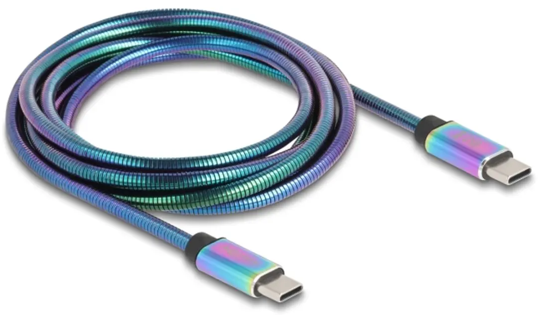 Delock USB Type-C Kabel M-M Meerkleurig - 60W PD 3.0 - 2m