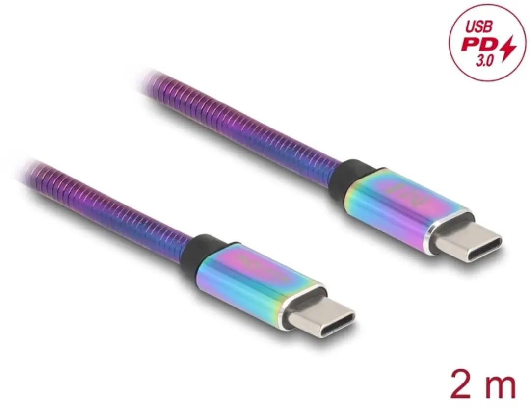 Delock USB Type-C Kabel M-M Meerkleurig
