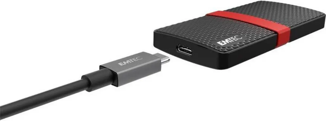 Emtec SSD 3.1 Gen2 X200 256GB - USB-C/USB-A Kabel