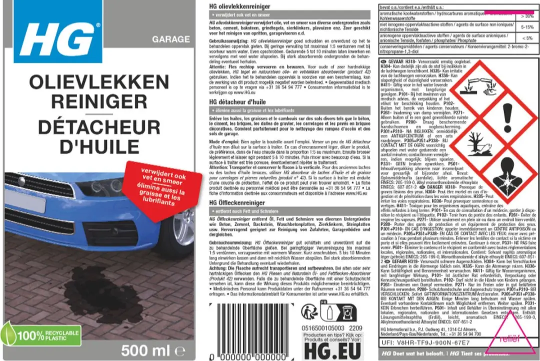 HG Olievlekkenreiniger 500ml - afbeelding 2 van 6