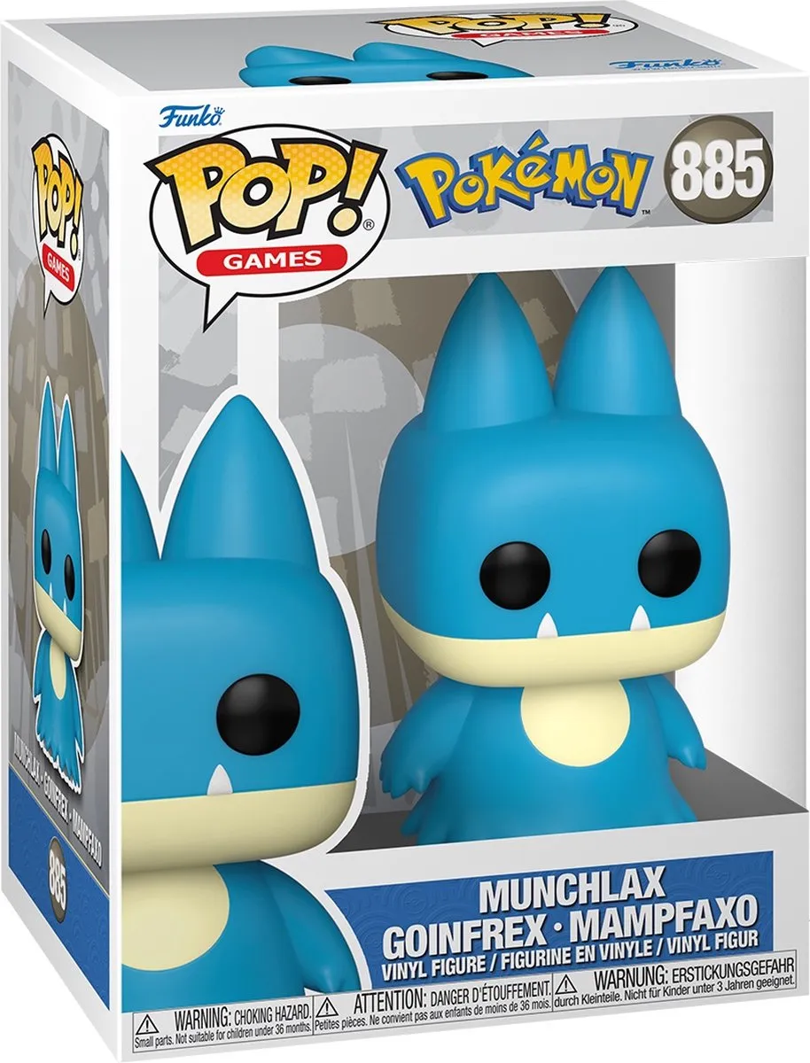Funko Pop #885 Pokémon Munchlax Goinfrex Mampfaxo - Multicolor