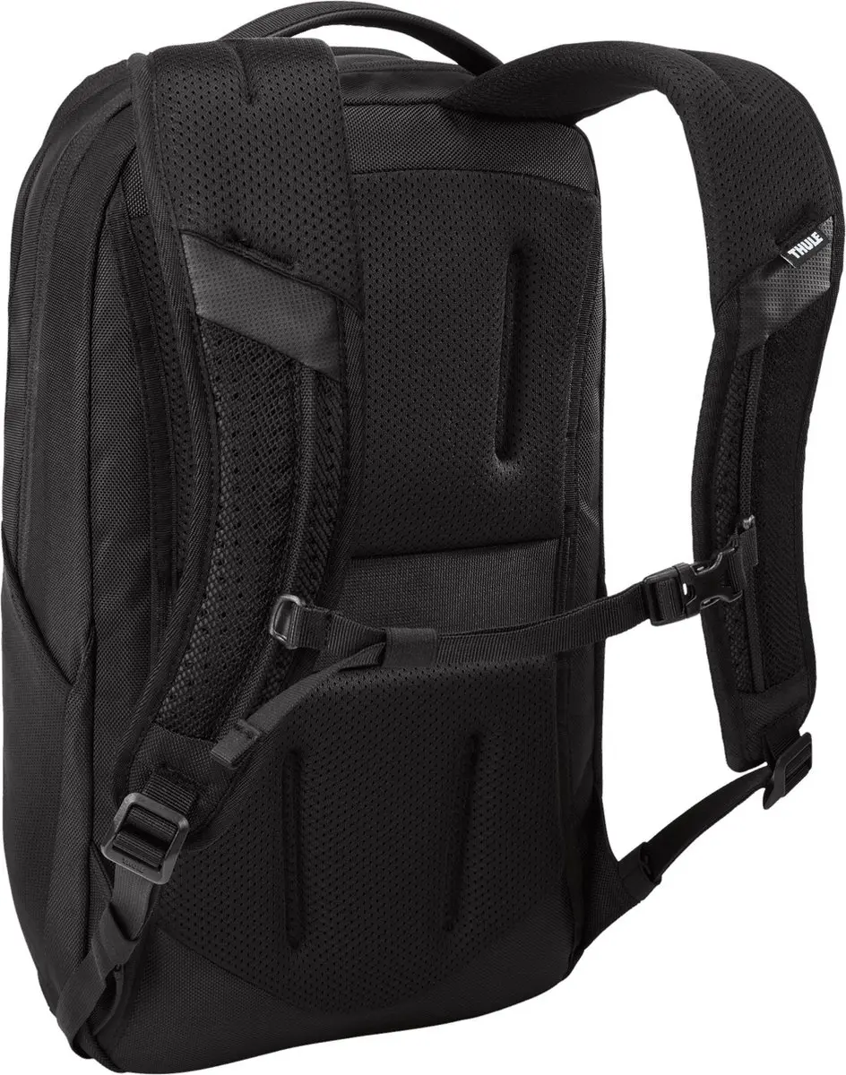 Thule Accent Recycled Backpack 20L - 12 inch Laptopvak - 4 Vakken - Zwart