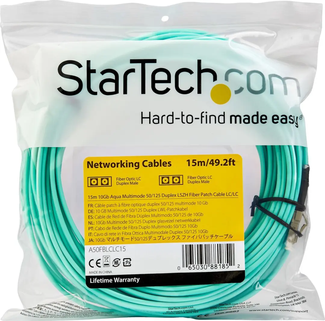 Startech 15m LC/LC OM3 Glasvezelkabel