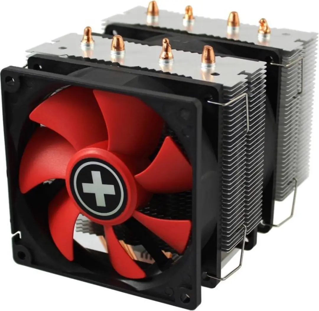 Xilence XC044 Processor Koeler - 2 Ventilatoren - Zwart/Rood