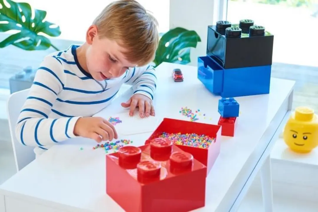 LEGO Opbergbox Bureaulade Brick 4 - Zwart