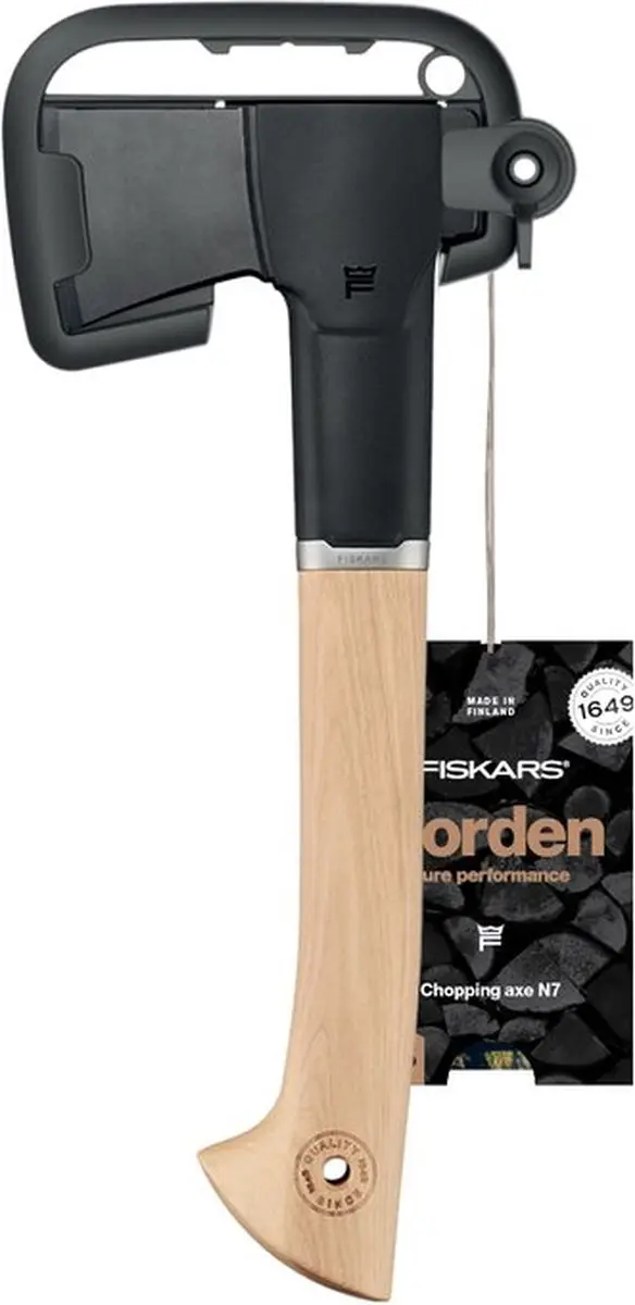 Fiskars Norden Houten Bijl N7 386mm - Hickory - Zwart