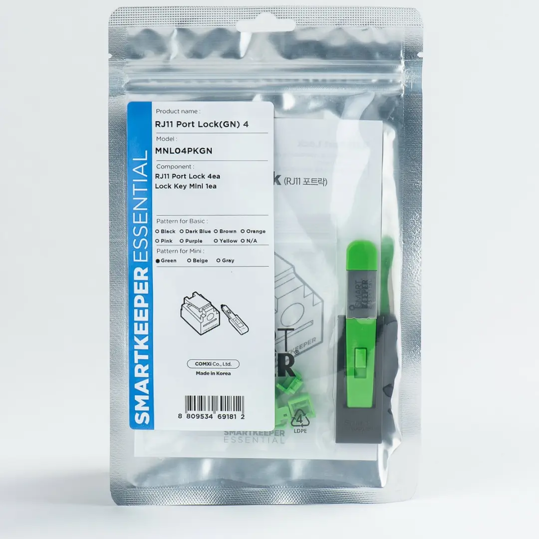 SmartKeeper Essential RJ11 Port Lock MNL04PKGN - 5 Stuks Groen