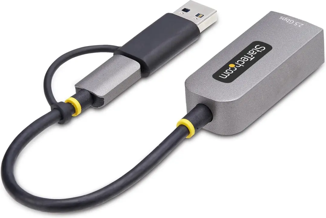 Startech U2GA-USB-C-ETHERNET USB-C naar Ethernet Adapter - 2.5GbE - Grijs